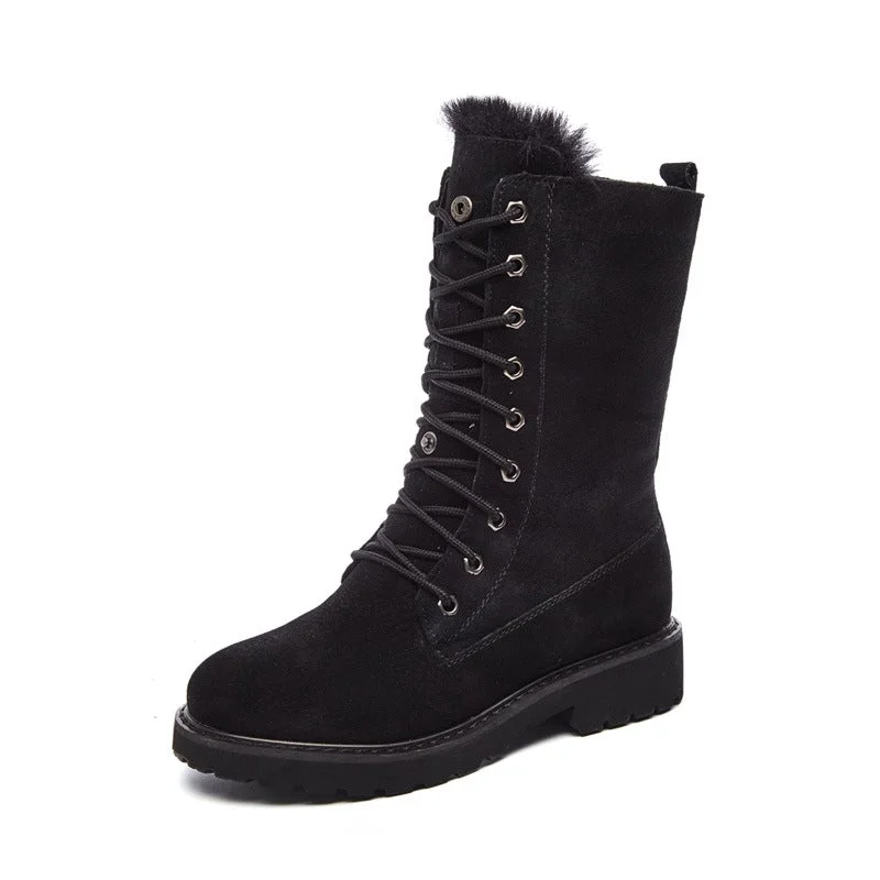 Women's Winter Warm Fur Mid-tube Snow Boots