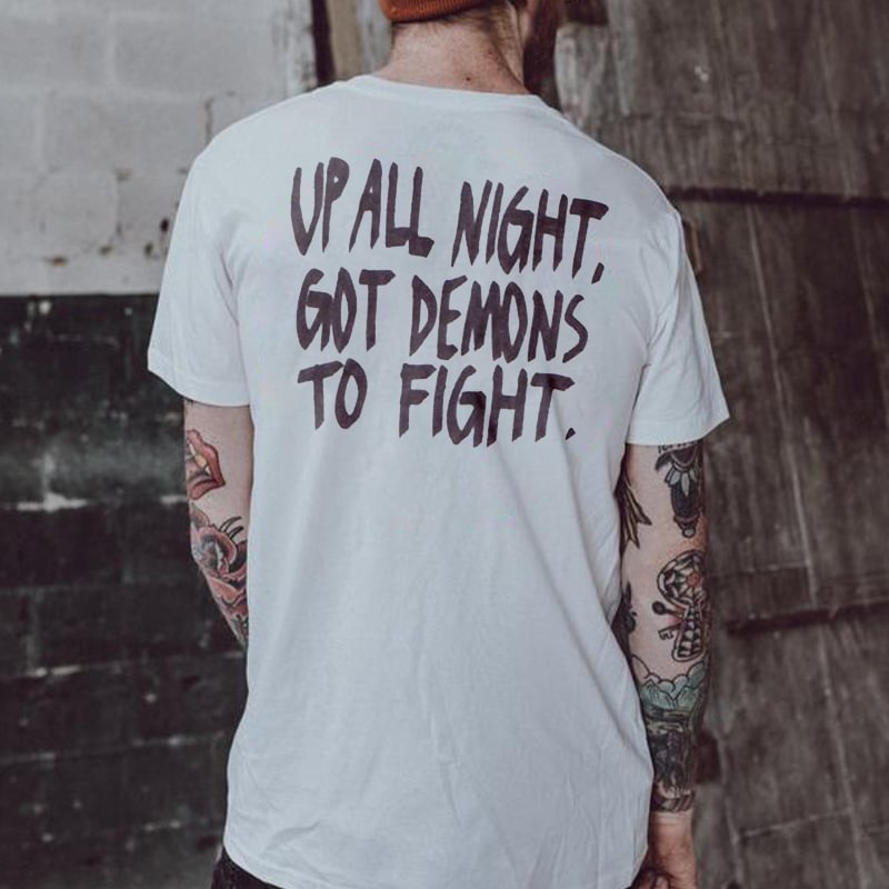 Up All Night Printed Men's  T-shirt -  