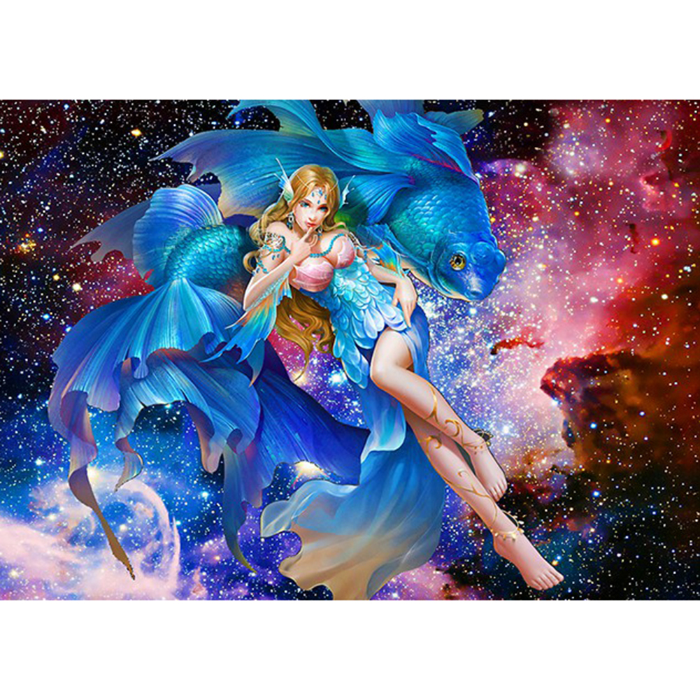 

40*30CM - Round Drill Diamond Painting - Elf Girl, 501 Original