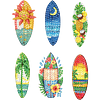 6Pcs Acryl Surfbrett - 5d DIY Handwerk Aufkleber Magnet