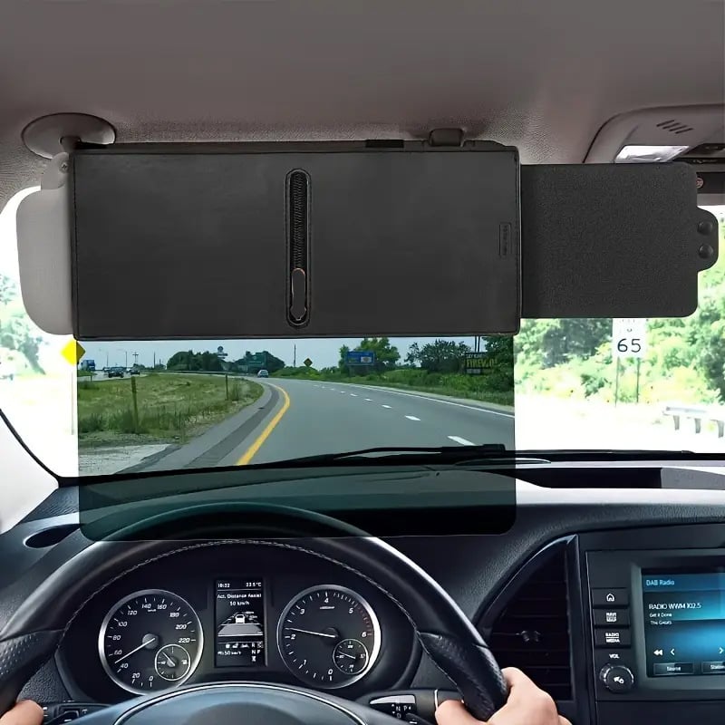 Polarized Sun Visor for Car with Zipper Slider