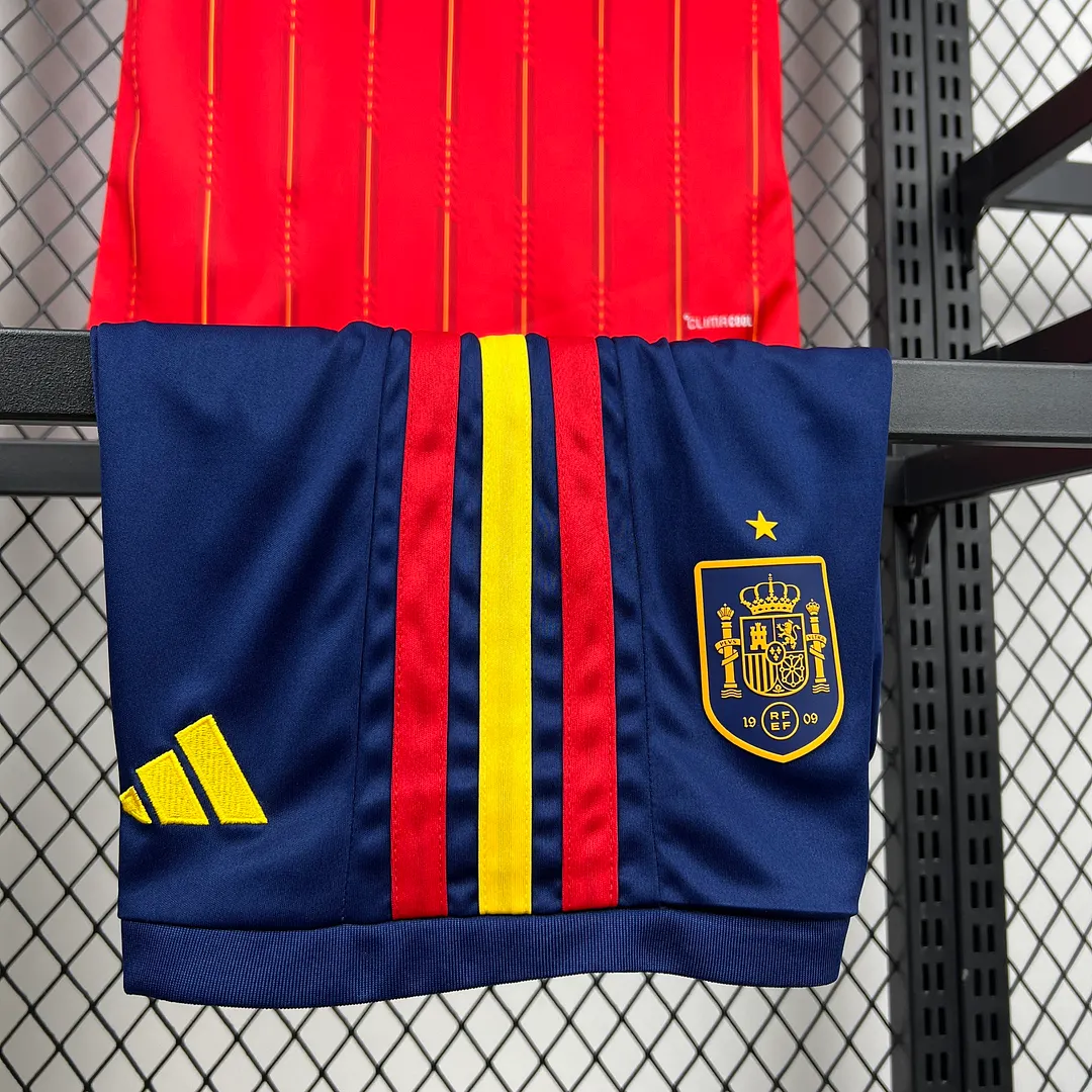 2026 Spain Home Kids Kit Soccer Jersey Thai Quality