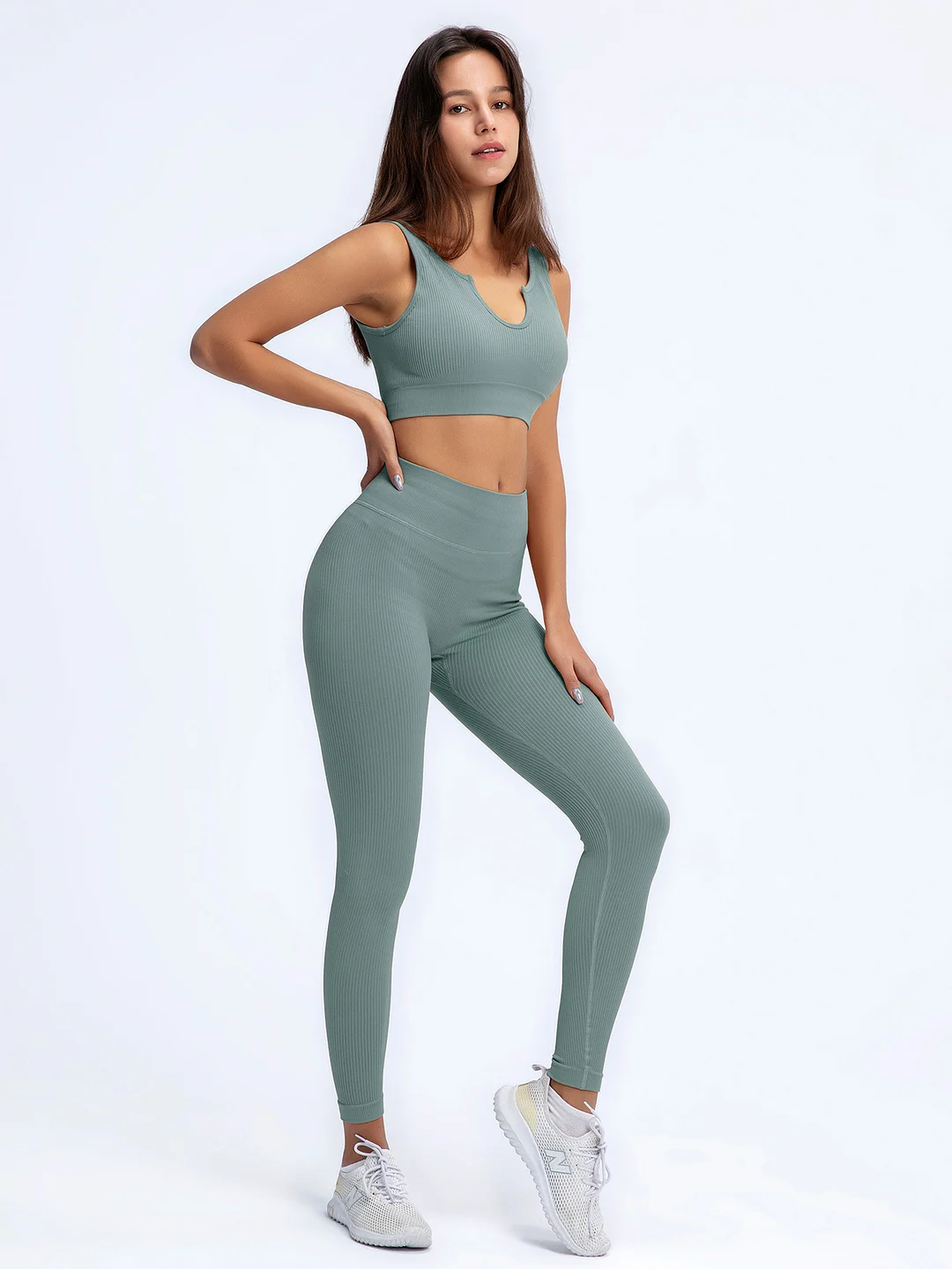 High quality workout leggings and sports bra set