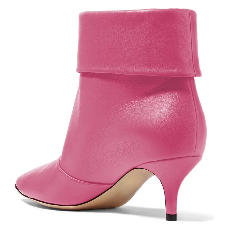 Pink kitten heel clearance boots