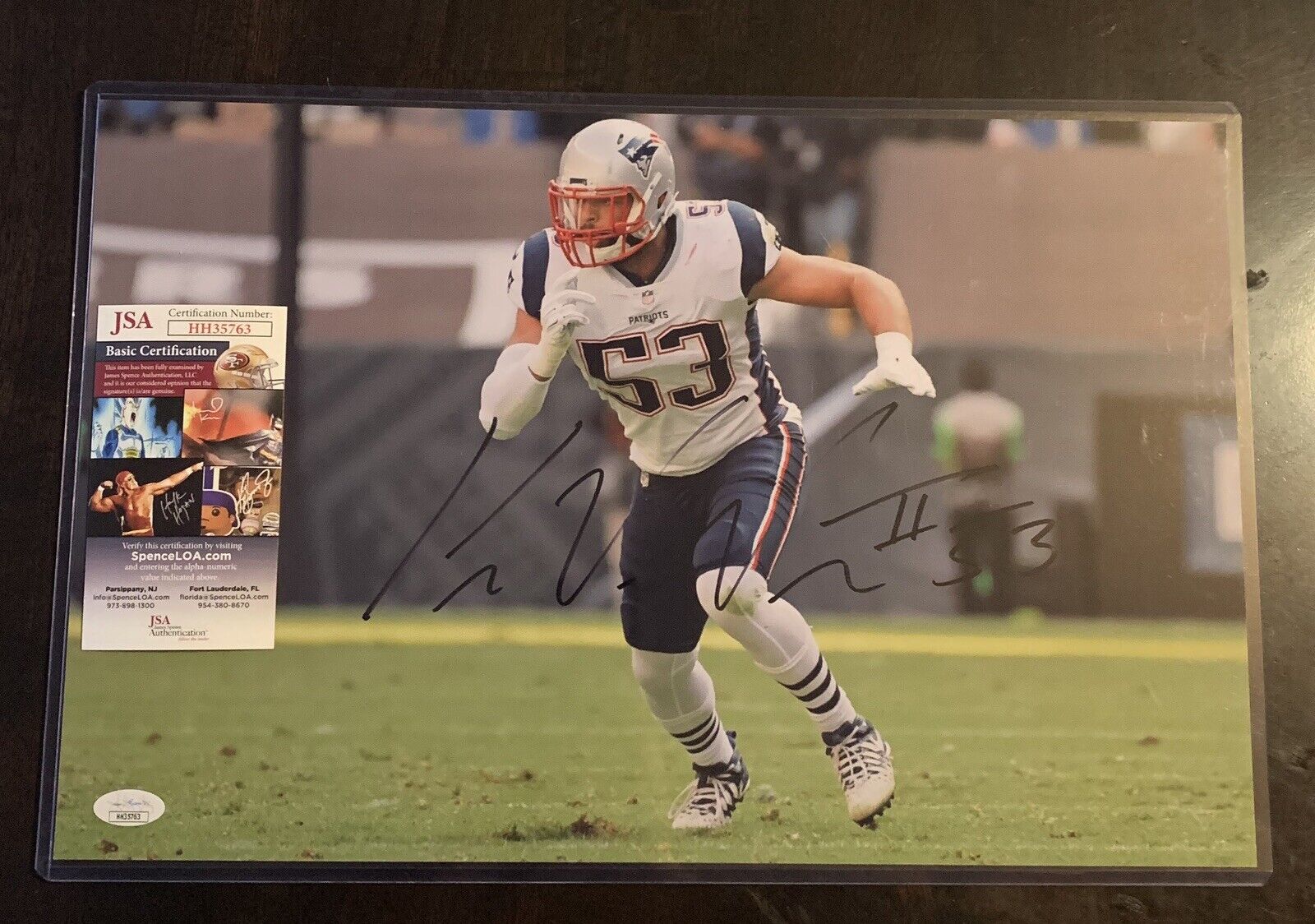 KYLE VAN NOY 11x17 Signed Photo Poster painting PATRIOTS FOOTBALL JSA/COA HH35763