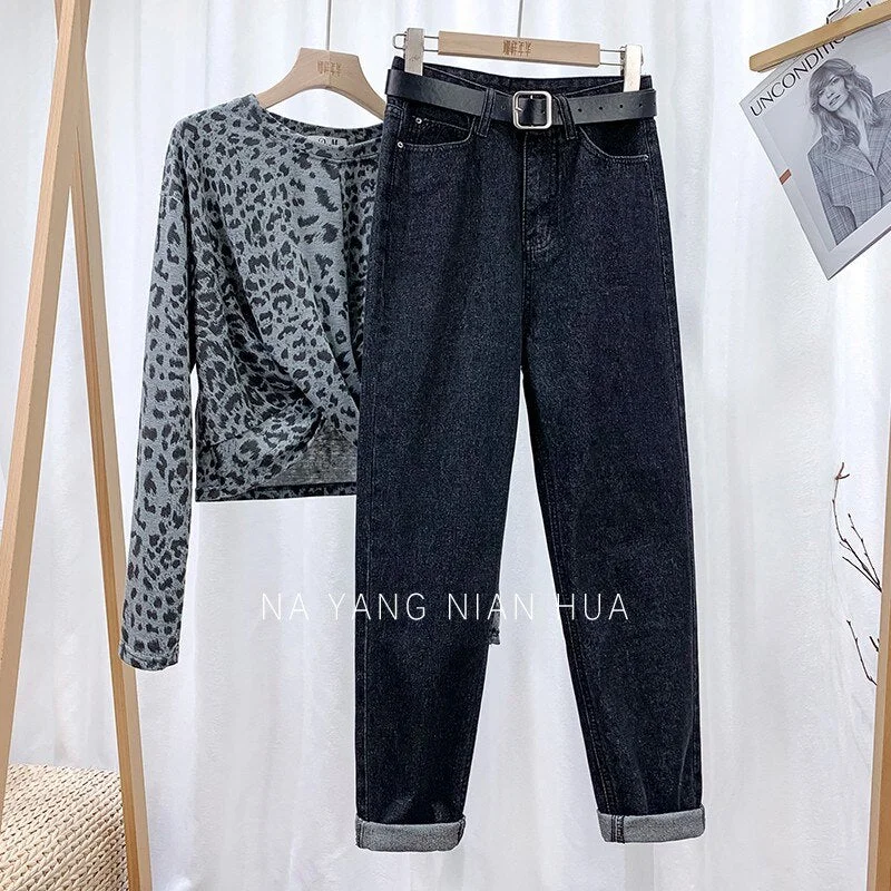 Women High Waist Jeans Woman Fashion Mom Baggy Oversize Jeans Pants For Women Denim Trousers Stright Long Casual Streetwear