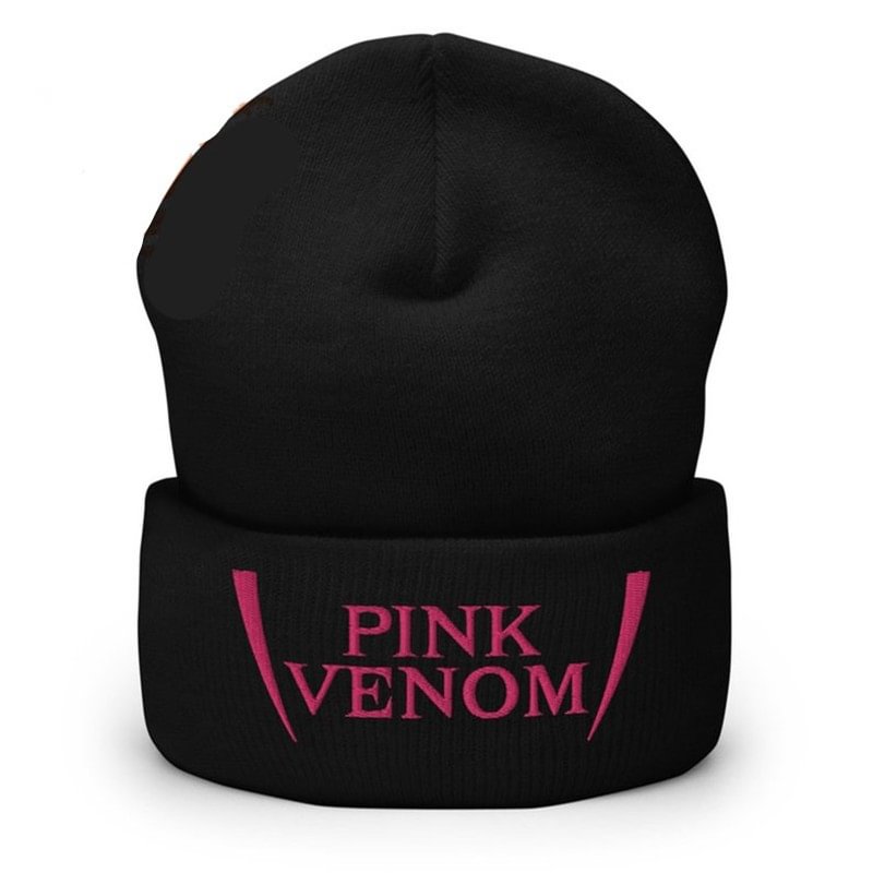 BLACKPINK Pink Venom Logo Beanie