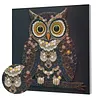 Framed Owl - DIY Button Art Painting Kit for Creativity DIY Pearl Dot Crafts for Gift Home Wall Decor 30*30CM