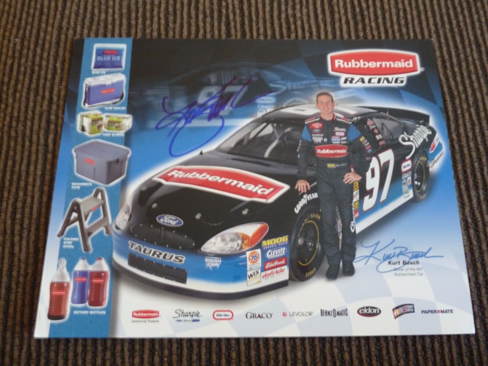 Kurt Busch Signed Autographed Nascar 8.5 x 11