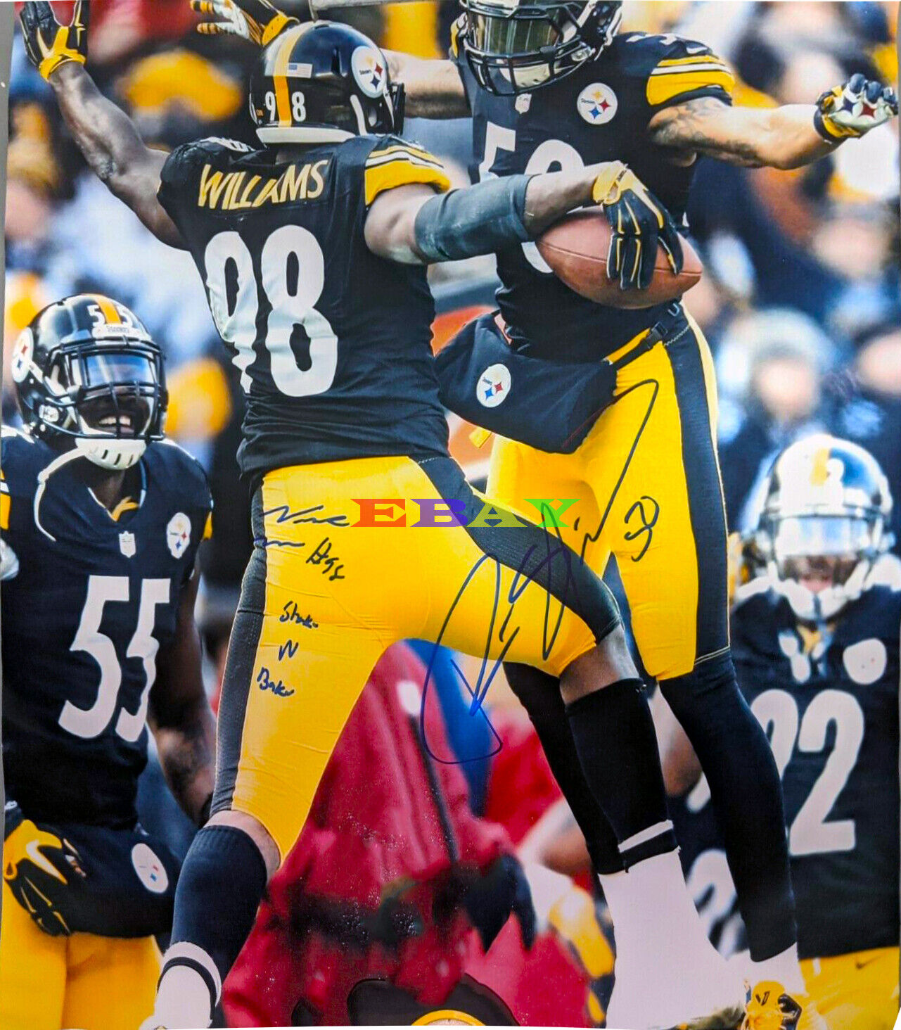 Pittsburgh Steelers Ryan Shazier Vince WillSigned 8x10 Autographed Photo Poster painting Reprint