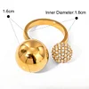 Stylish Bling Rhinestone Zircon 18K Golden Ring