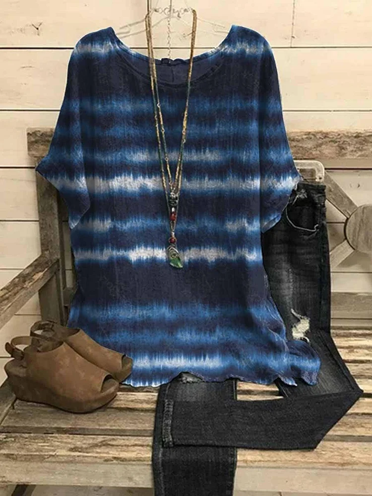 Women's Tie Dye Printed Casual Top