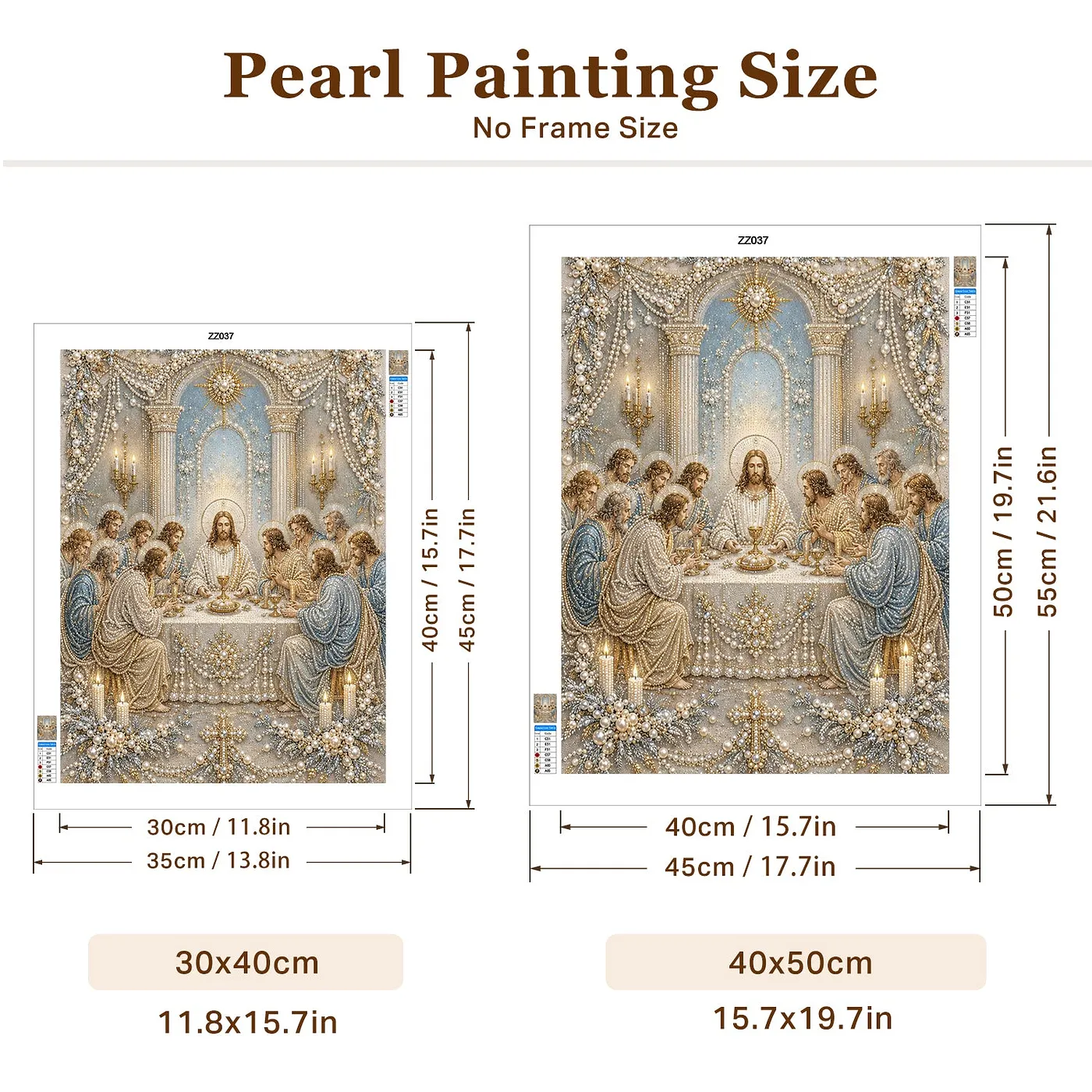 Golden Arch Last Supper - Pearls Painting