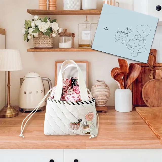 Homemade drawstring bags set - With Instructions