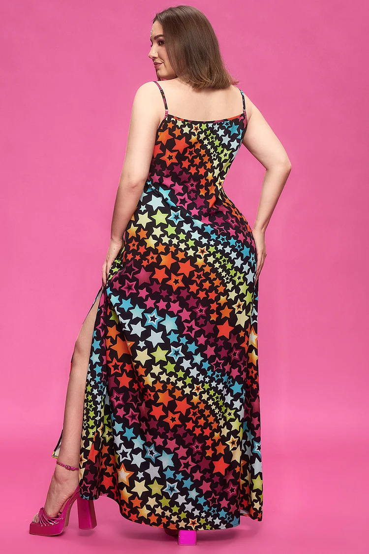 Fashion Elegant Polka Dot Split Joint Fold V Neck Waist Skirt Dresses
