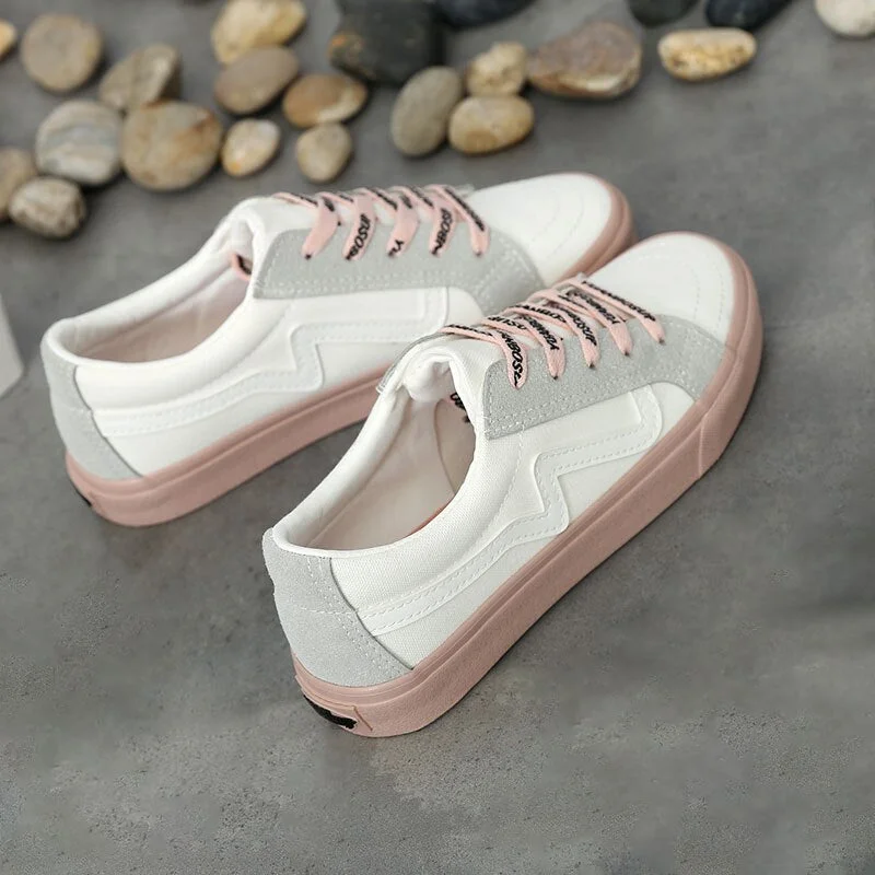 2020 New Women Sneaker Fashion Breathble Vulcanized Shoes Platform Lace Up Casual White Shoes Tenis Feminino Zapatillas Mujer