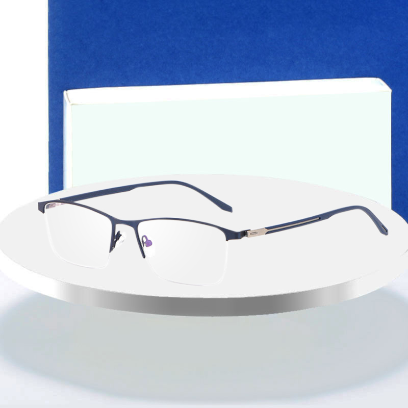 Business Style New Arrival Half Rim Frame Glasses Super Light Alloy ...