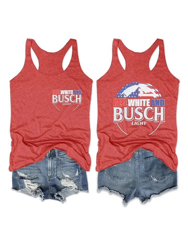 Red White and Busch Light Tank