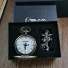 Steampunk Fullmetal Alchemis Unisex Quartz Pocket Watch Necklace Chain Gift Set