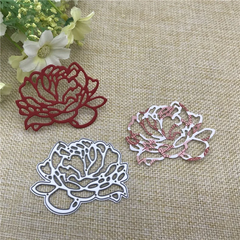 Love Flower Metal Cutting Dies Stencils For DIY Scrapbooking Decorative Embossing Handcraft Die Cutting Template