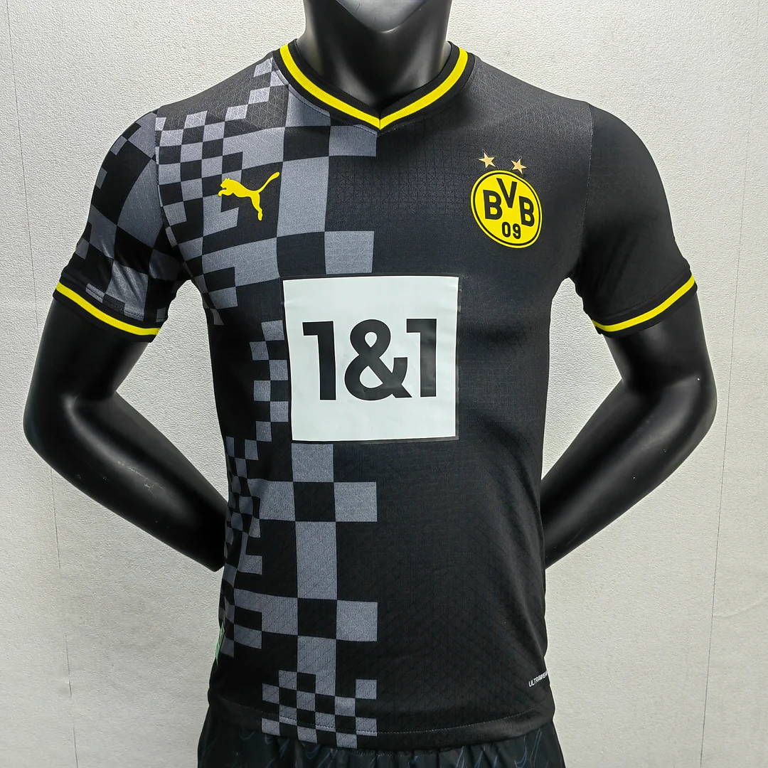 2022-2023 Dortmund Away Player Version Men's Football T-Shirt