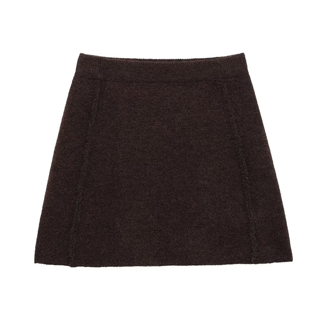 Nigikala Nigikala Buckle Knitted Jacket Stew Half Skirt In Autumn And Winter