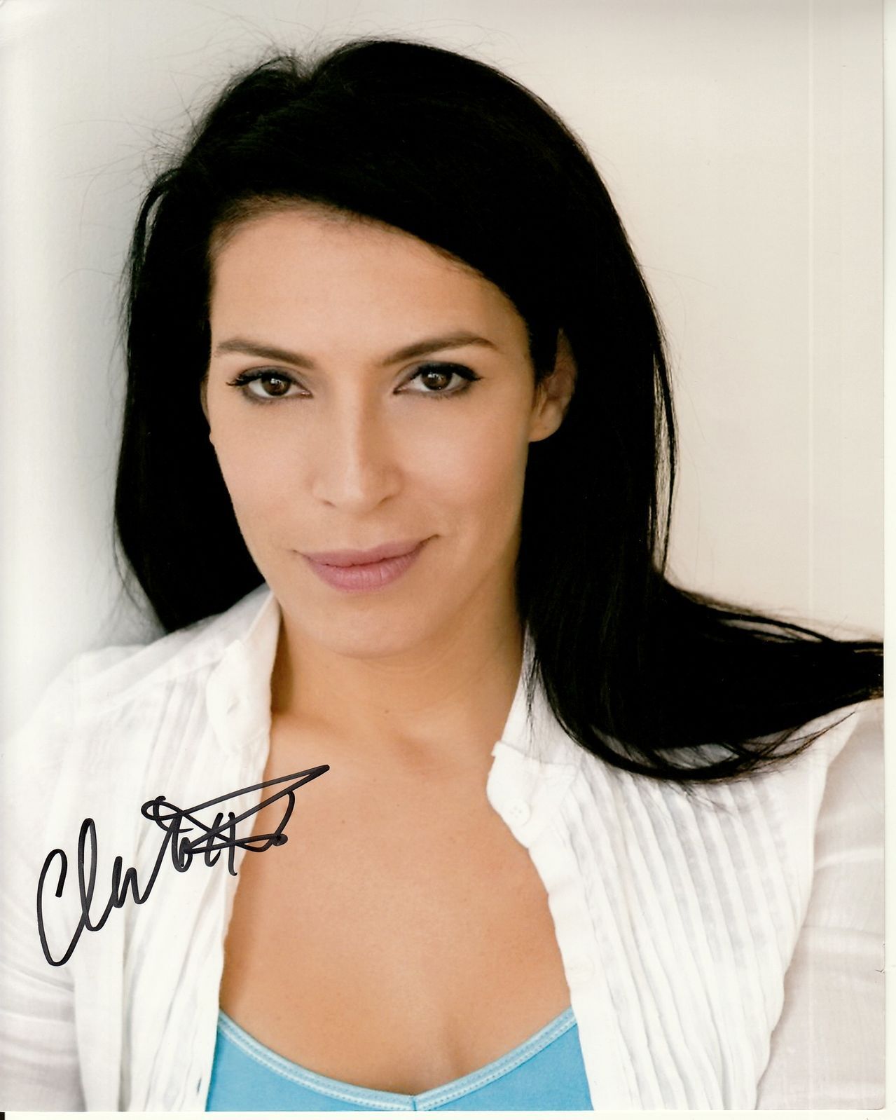 CLAUDIA FERRI signed BEAUTIFUL SEXY 8x10 COLOR CLOSEUP authentic w/ UACC RD COA