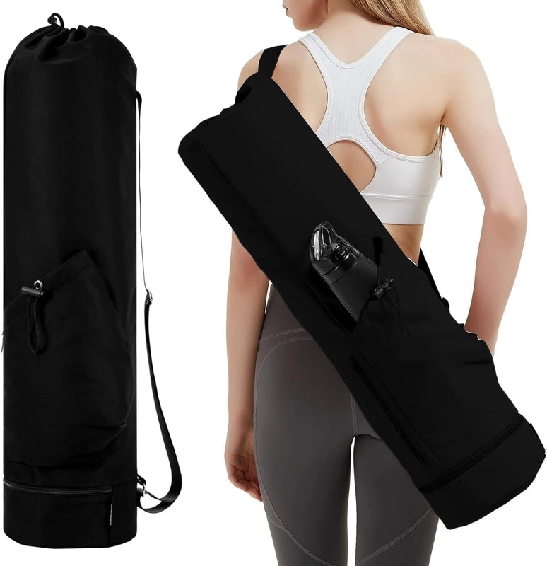 In Stock Yoga Mat Bag With Water Bottle Pocket And Bottom Wet Bag Sports Yoga Mat Strap Multifunctional Storage Bag