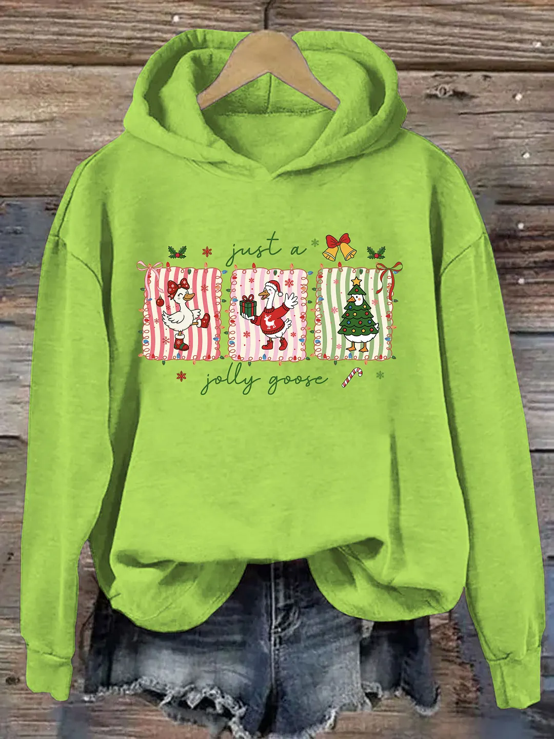 Retro Christmas Goose Hoodie