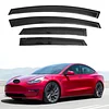 IG Window Visor for Tesla Model 3 2017-2024, Rain Guard Tape-On Extra Durable Sun Wind Side Vent Window Deflector, 2017 2018 2019 2020 2021 2022 2023 2024