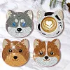 6pcs DIY Diamond Painting Coaster Kit With Holder - Puppy