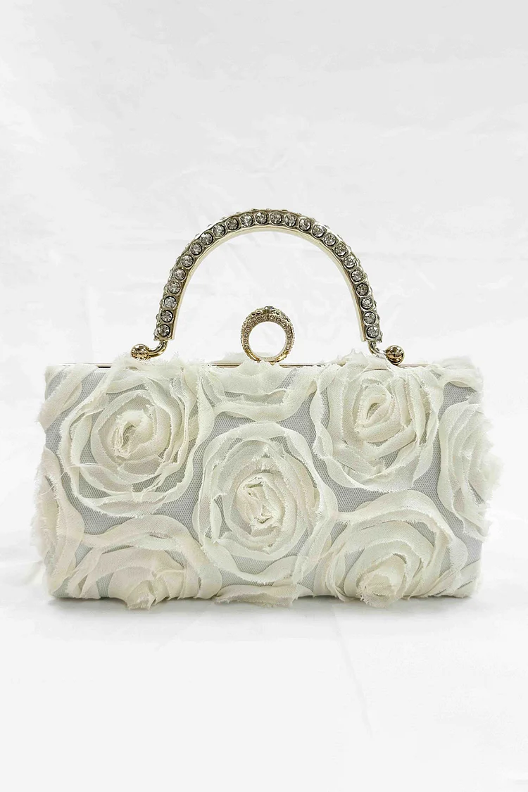 Fashion Pink Floral Trimmings Banquet Shoulder Bags 2024 - Xpluswear