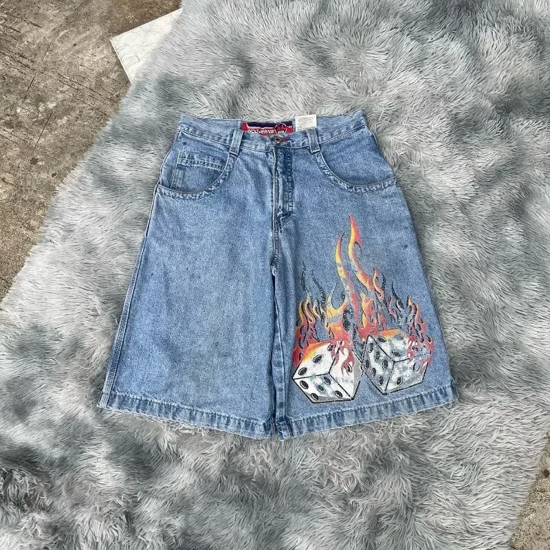 Ballifyex fall outfits New embroidery craft loose jeans, retro design, personalized wide-leg pants, street Harajuku EMPYRE street versatile pants
