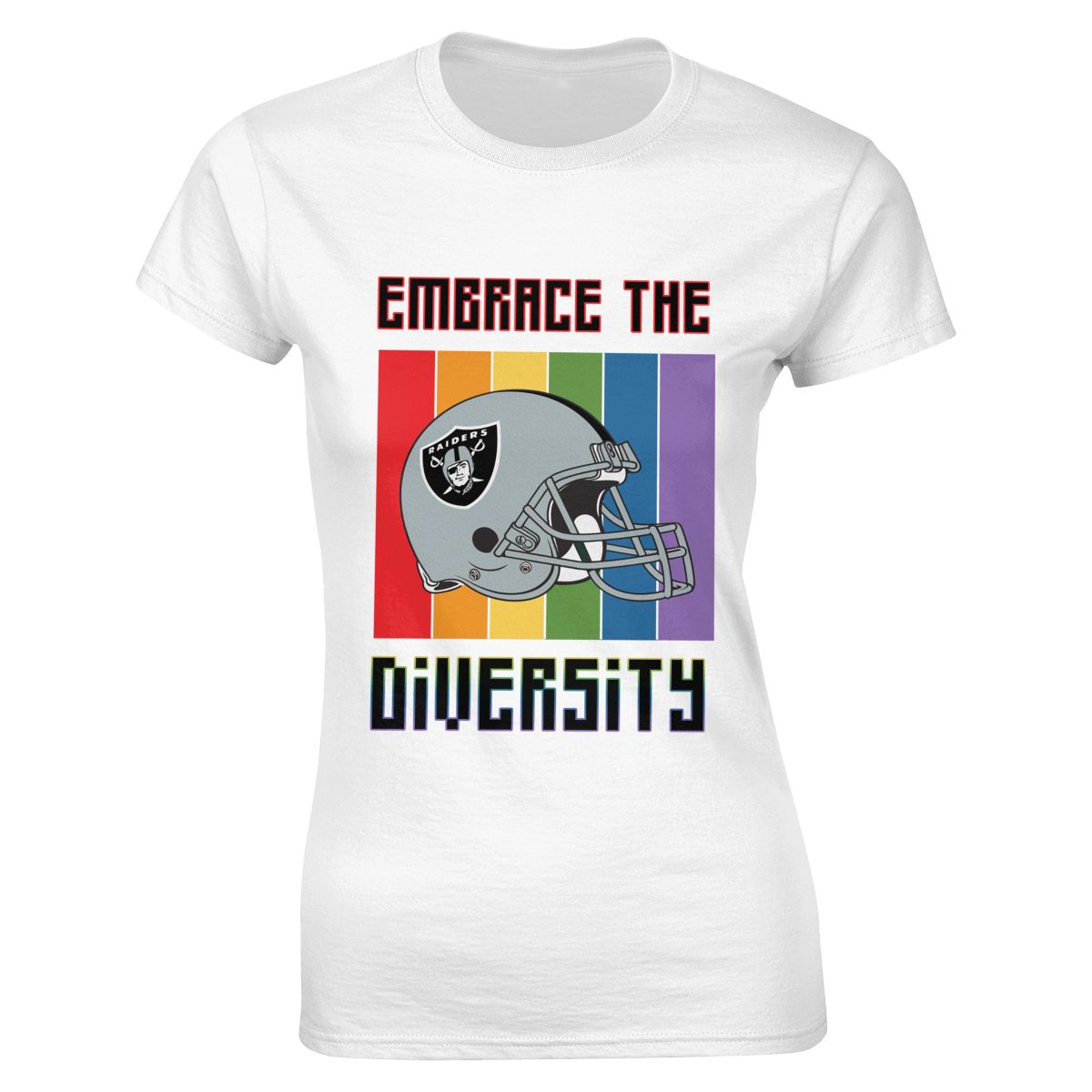 Las Vegas Raiders Embrace The Diversity Women's Classic-Fit T-Shirt