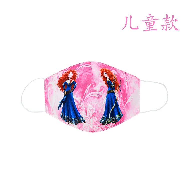 2021 children's cotton mask ear hanging Princess cartoon kindergarten pupil mask dust-proof and breathable d172-Mayoulove