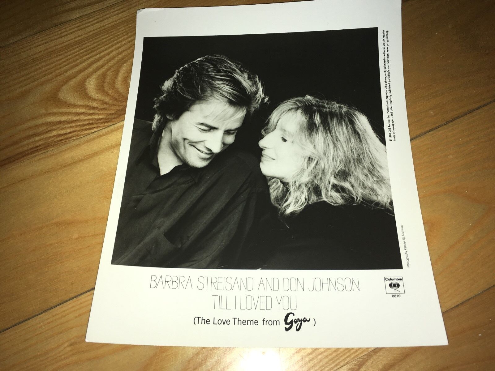 Barbra Streisand & Don Johnson Til I loved You 1988 8 x 10