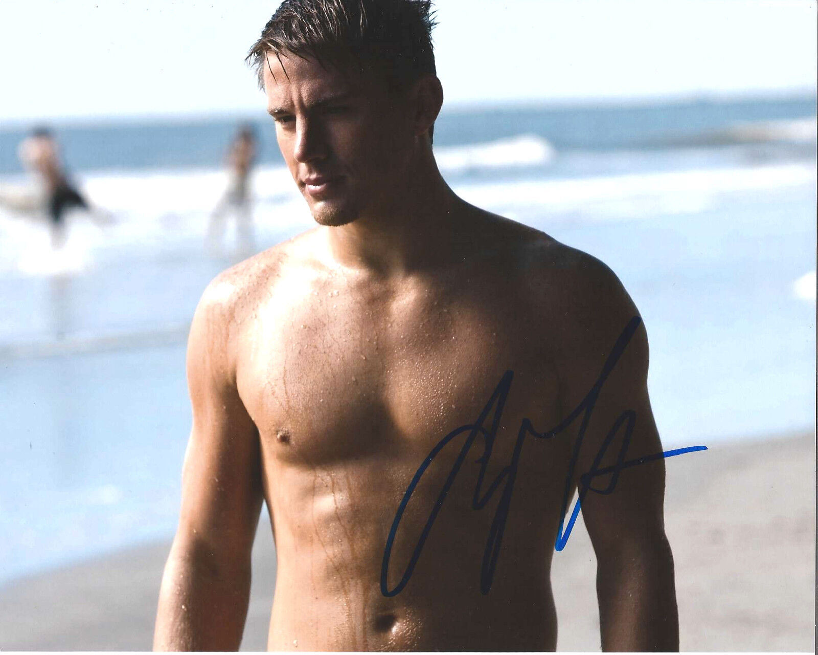 ACTOR CHANNING TATUM SIGNED SHIRTLESS 8X10 Photo Poster painting W/COA MAGIC MIKE 21 JUMP STREET