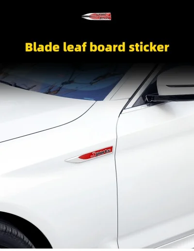 Blade Metal 3D Car Logo Side Label Car Sticker