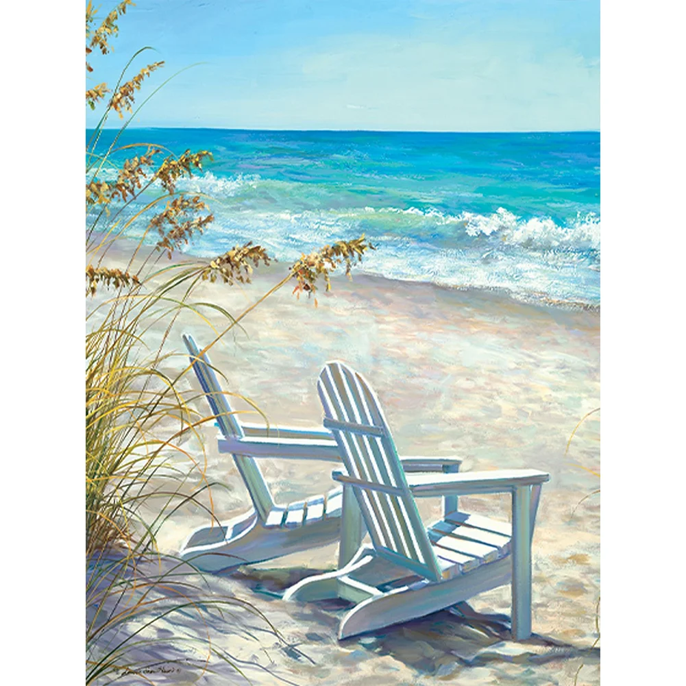 Diamond Painting - Full Round Drill - Beach Lounge Chair(30*40cm)