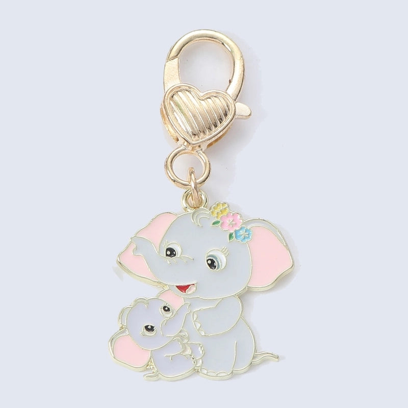 Cute Minimalist Elephant Metal Unisex Keychain