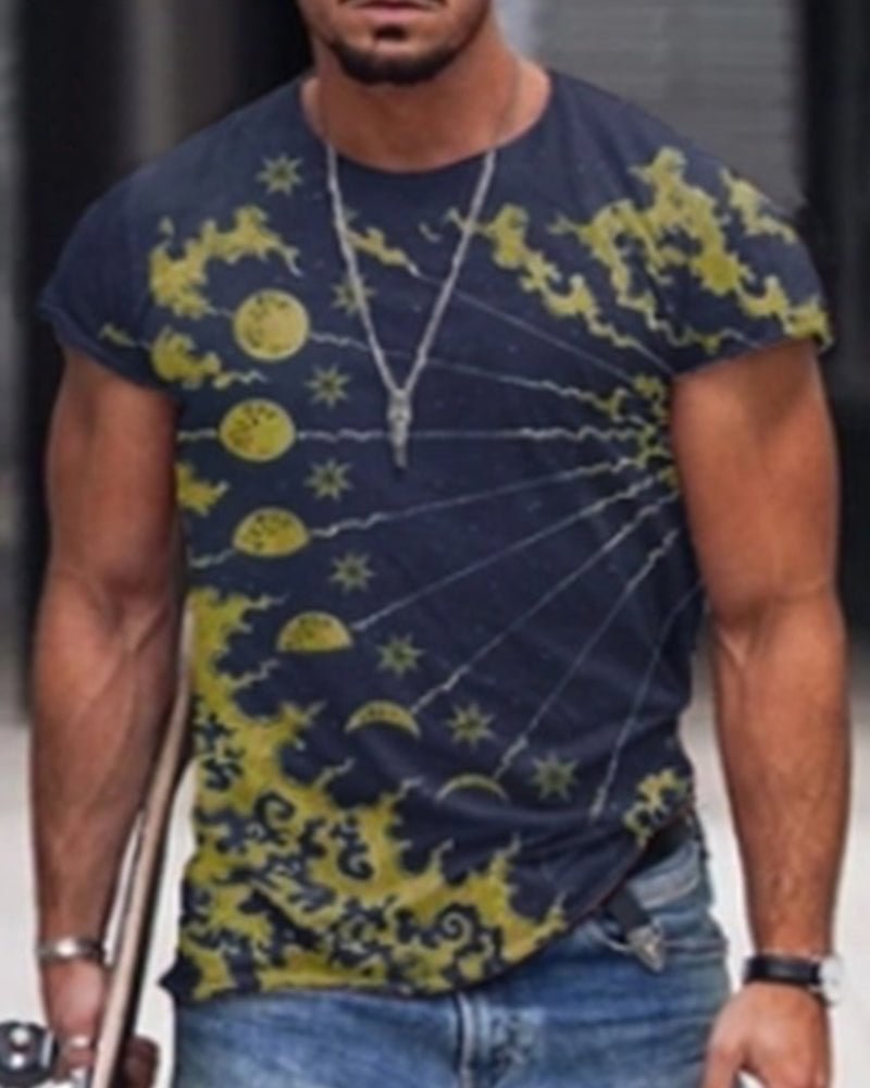 Graphic Digital Print Men's T-shirt