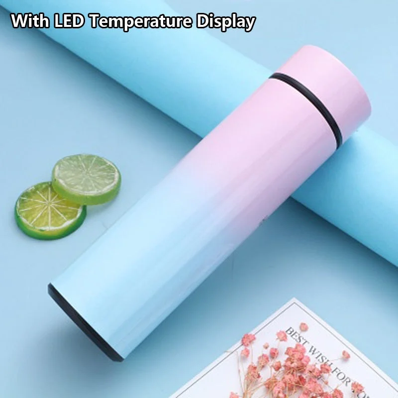 500ML Intelligent Thermos Vacuum Flasks for Tea Water Coffee Thermo Bottle Cup Temperature Display Stainless Steel Thermal Mug