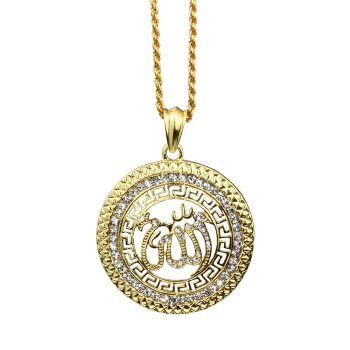 Muslim Allah Pendant Gold Necklace Religious Jewelry-VESSFUL