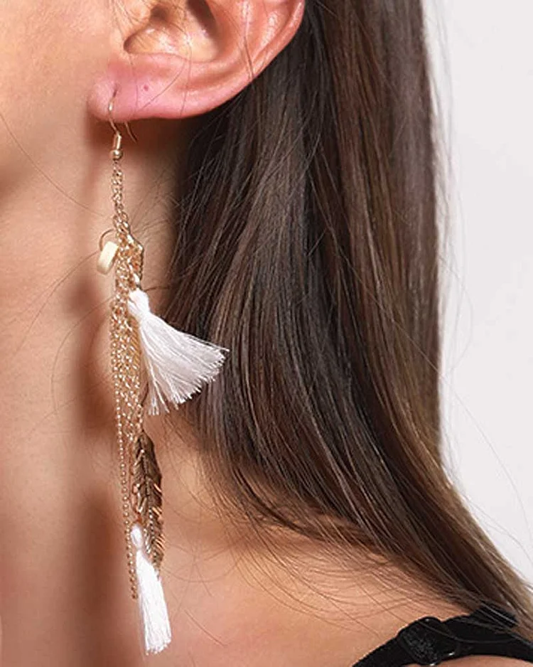 Fashion Tassel Long Earrings