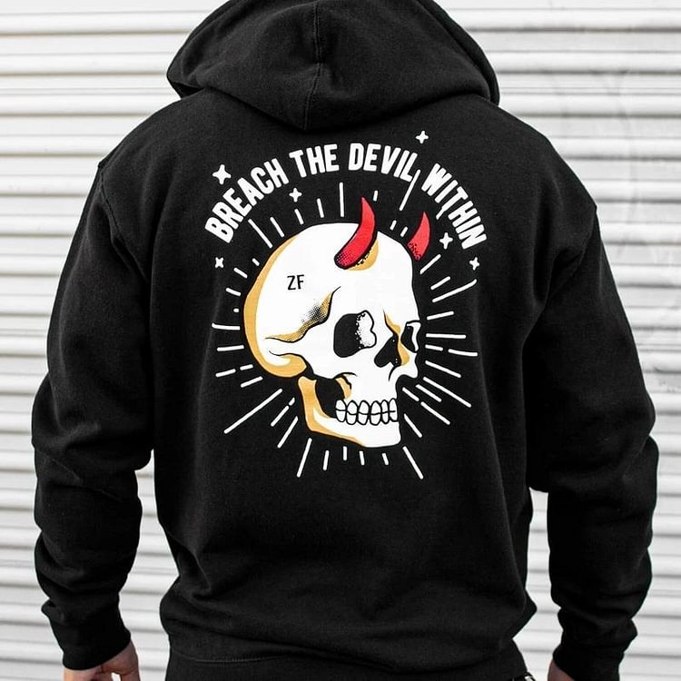 Casual Printed Long Sleeve Hoodie