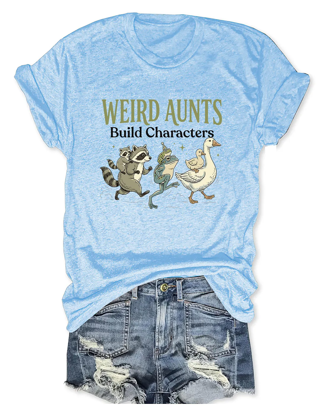 Weird Aunts Build Characters Funny Animal T-shirt