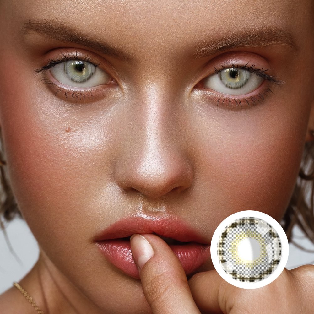 NEBULALENS Medusa Fan Grey Yearly Prescription Colored Contacts NEBULALENS