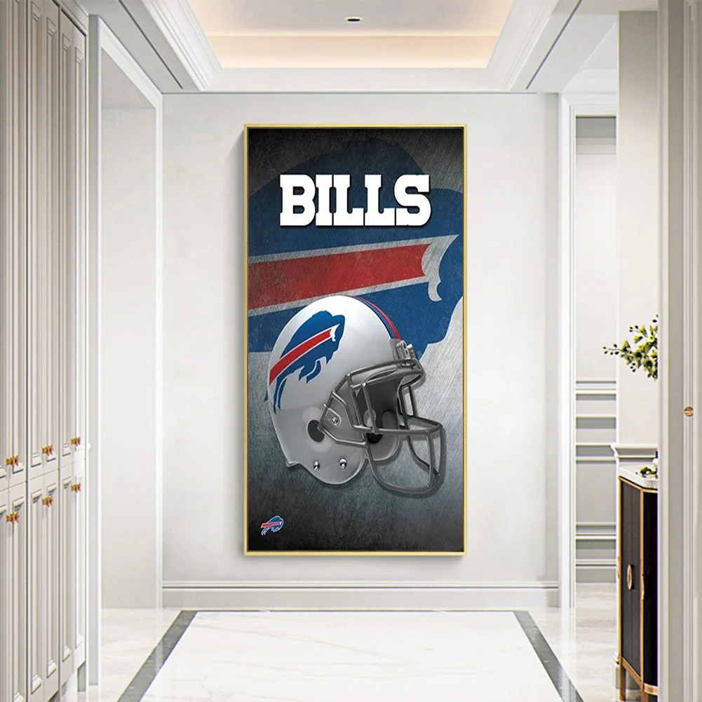 Diamond Painting - Full Round Drill - Buffalo Bills(35*50cm)