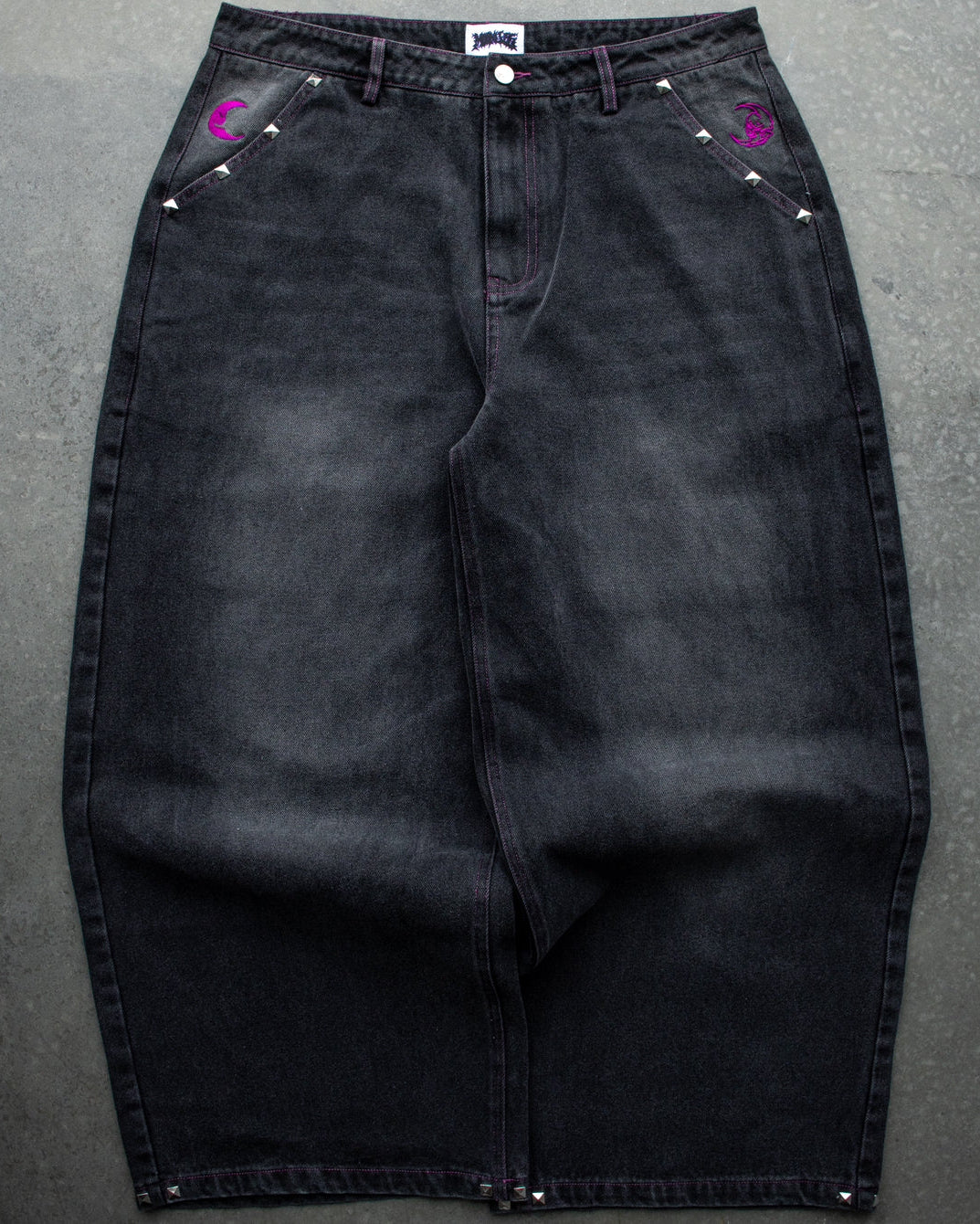 PURPLE - STUDDED SIMPLE - Baggy Jeans
