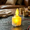 Flameless LED Tea Lights Candles Solar Power Realistic Fake Electric Tealight Candles Multifunctional for Fireplace Mantel Dinner Wedding Party